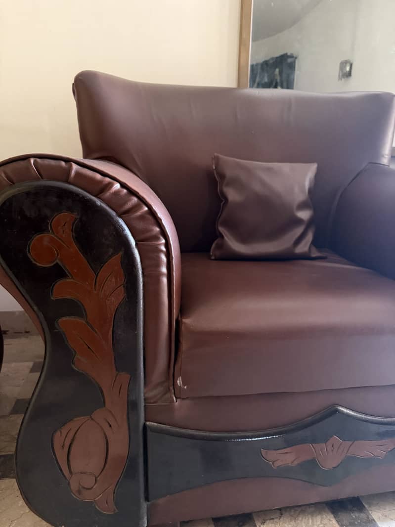 Leather sofa set 3