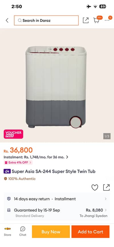 Super asia twin tub