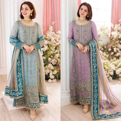 CHARIZMA chiffon 3 piece embroidered suit | wedding and party wear