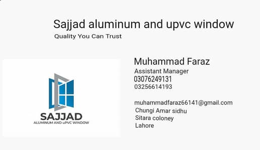Aluminum window repairing