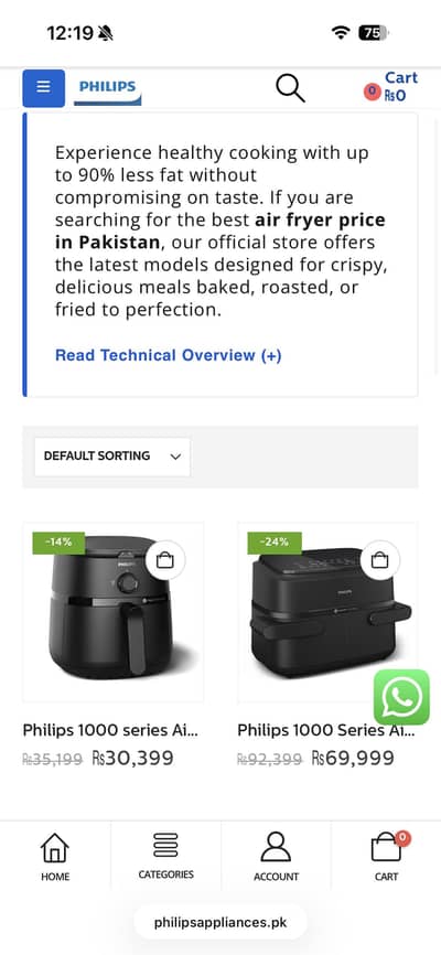 Philips air fryer 8ltr