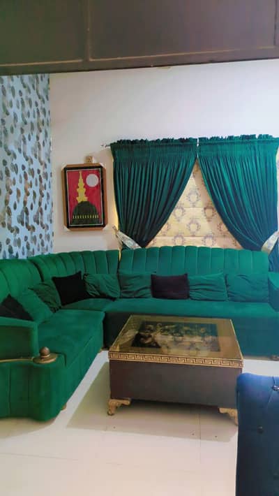 Sofa set - L shape sofa set - velvet stuff sofa set - Corner sofa set
