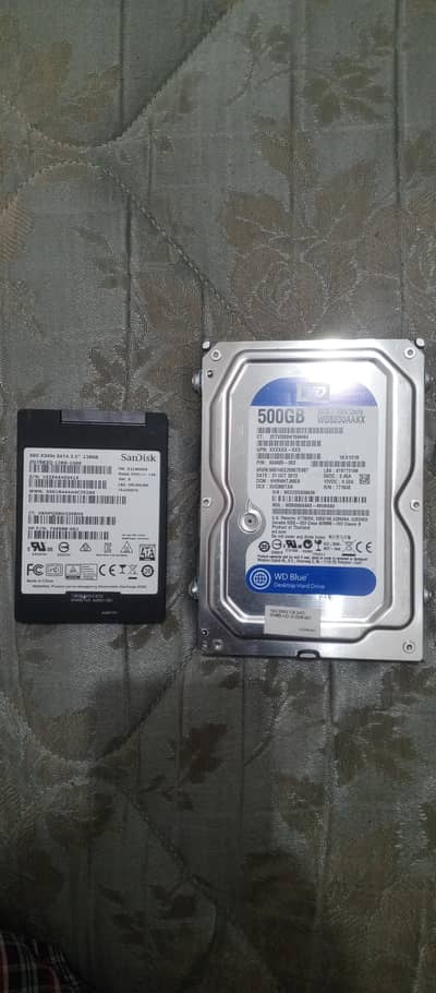 500 GB hard drive+128 SSD