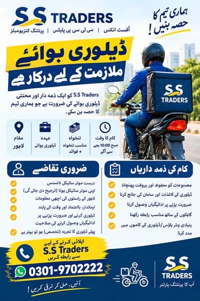 Delivery Boy Needed!