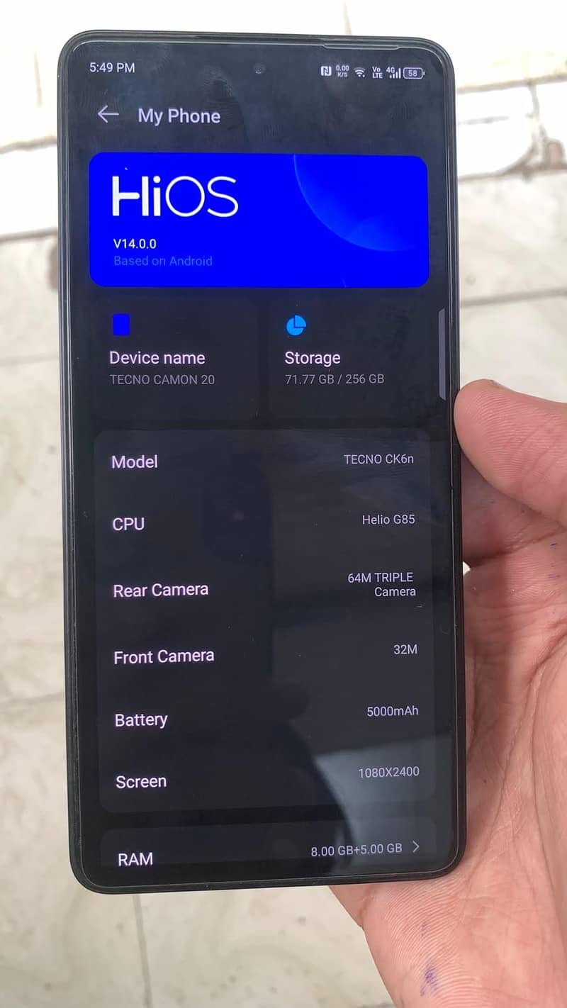 Tecno CAMON 20 1