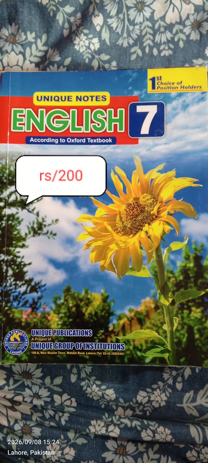 UNIQUE note book 7th class 8