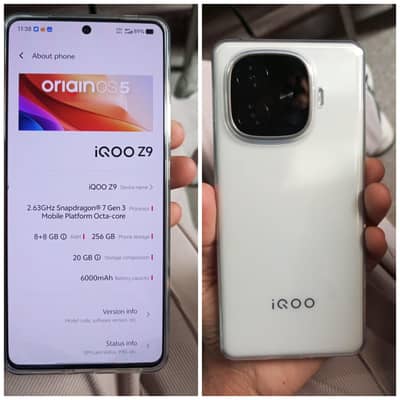 Vivo IQOO Z9 5G Official PTA 8+256 full box 80W (exchnge)