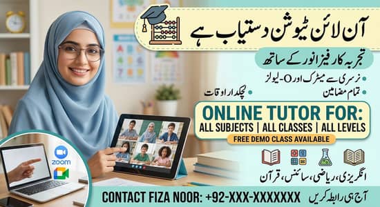 online tutor available for primery and metric classes