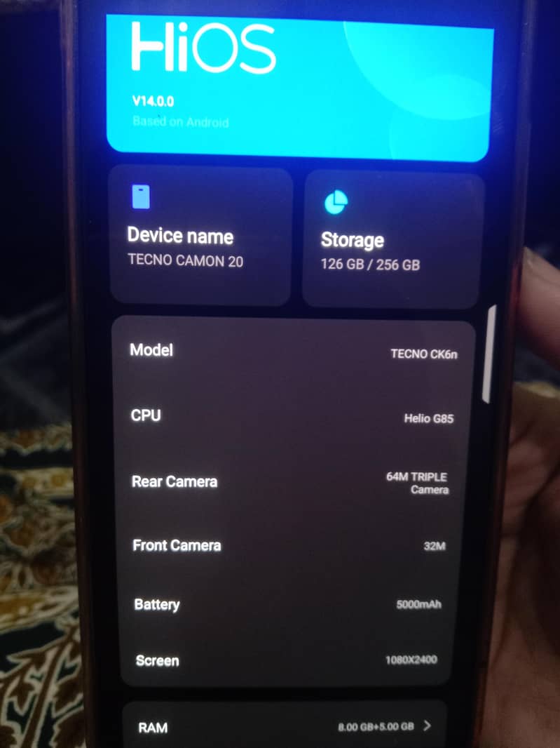 Tecno CAMON 20 6