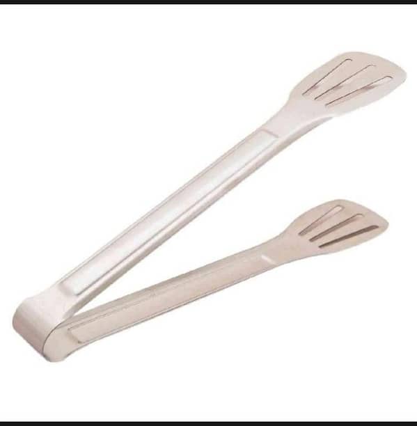 Stainless Steel Food Serving Tongs 25cm | Kitchen Tongs Chimta | BBQ & Salad Serving Tong