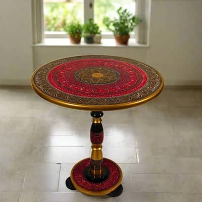 wooden naqshi coffee table