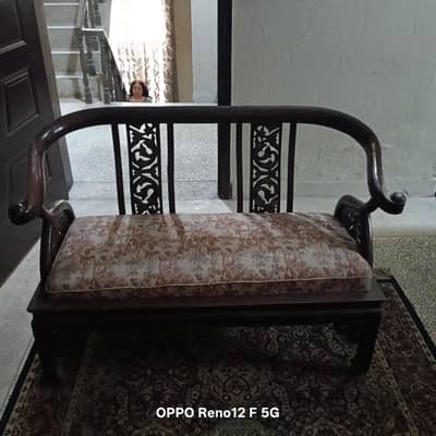 Sheesham wood Three Seater sofa like new. 03032272333