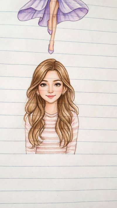 Handmade cute drawing art
