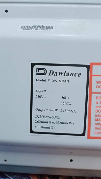 Microwave oven DW-MD4N
