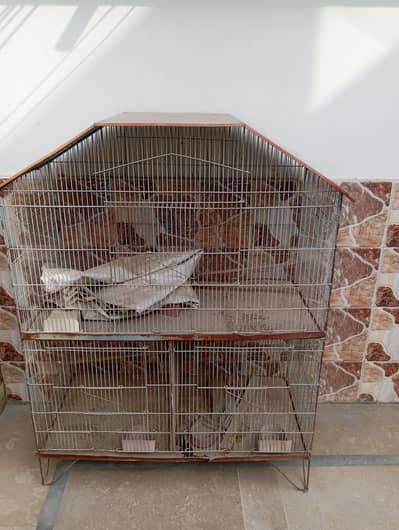 3 bird cages and breeding boxes