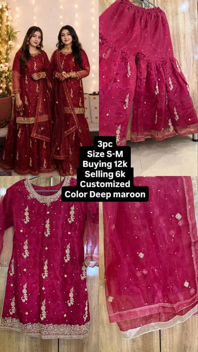 party wear dress / 3pc suit / medium size / maxi / wedding / formal
