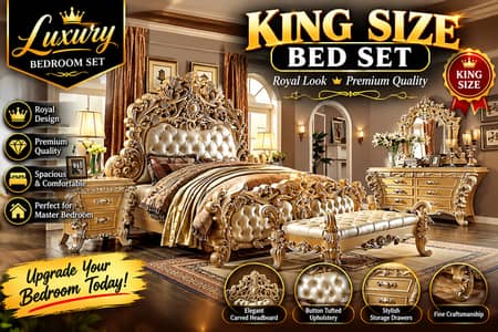 Luxury Bed Set | Elegant Bedroom Furniture | Premium Quality