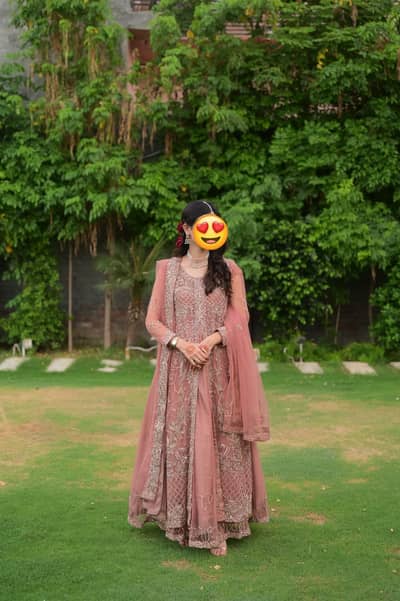 Beautiful Pink Embroidered Formal Dress|Party Wear|Wedding Dress
