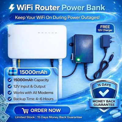 WiFi Router Power Bank – Mini UPS
