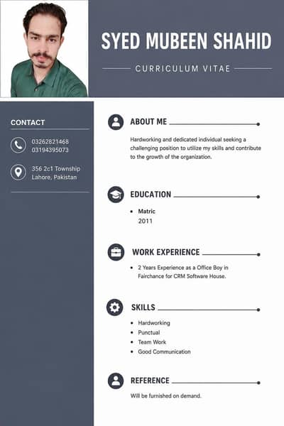 experience as a office boy