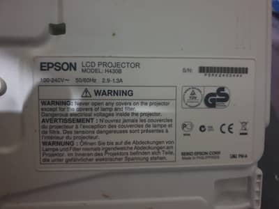 Epson LCD Projector Model : H430B