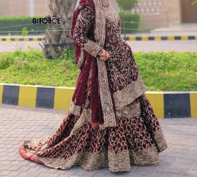 Bridal dress customized from brand Haseen's Official
