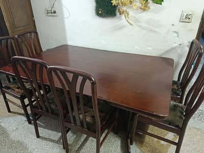 Dining table with 6 chairs