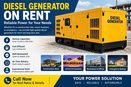 Generators for Rent – 20 KVA to 500 KVA | Karachi