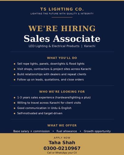 Sales Associate – LED Lighting Products (TS Lighting Co. )