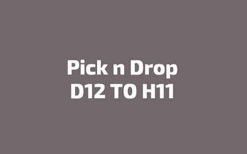 Pick n Drop Available D12 TO H11