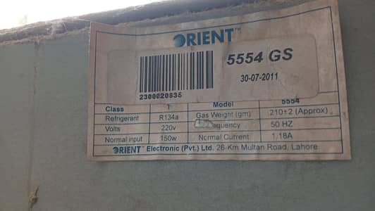 2 DOOR ORIENT REFRIGERATOR FOR SALE
