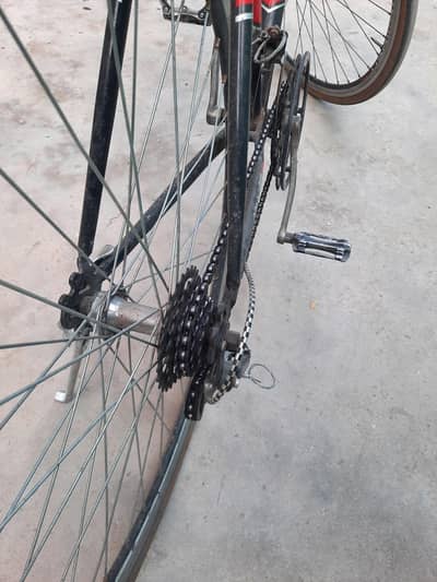 Racing cycle with gears
