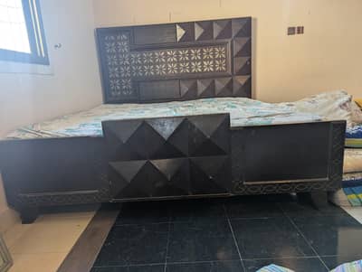 King double bed with spring mattress