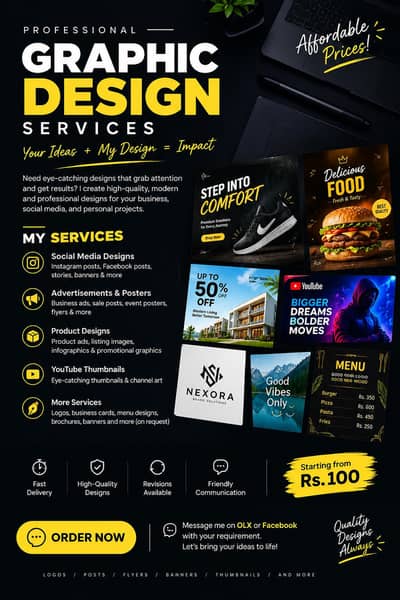 Graphic Design Services | Logo design | video editing | flex design