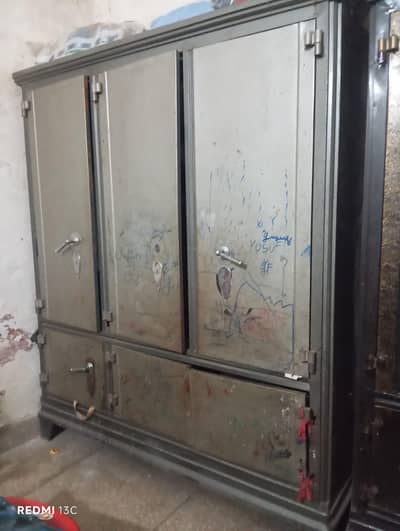 Heavy Steel Almirah 3 Door + Lower Storage