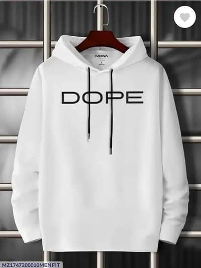 White Printed aesthetic Hoodie for both gender