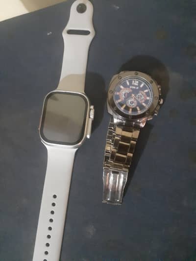 smart watch ultra 2 with 6 extra starps with one chain alog watch free