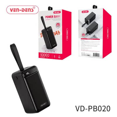 Ven Dens VD-PB063 50000mAh Power Bank – 22.5W Fast Charging with Digit