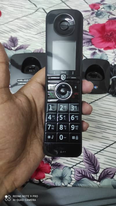 Cordless Phone Set of 2 with Landline, Intercom, Bluetooth