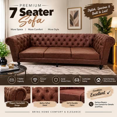 7 Seater Luxury Sofa  | whats up |  0320 4730178 |