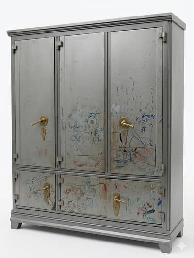 Heavy Steel Almirah 3 Door + Lower Storage