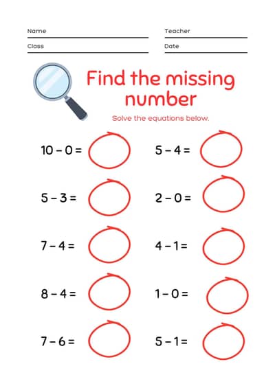 Kids maths worksheets