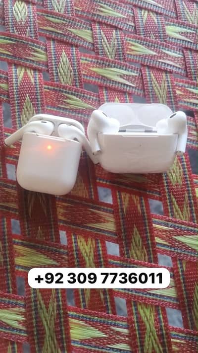 apple airpod 1 genuine used + airpods 2 new offer
