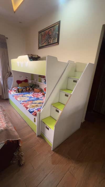 Kids Bunk Bed | Storage Stairs | Pull-Out Drawer | Askari 10 Lahore
