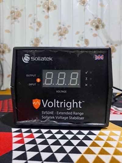 Sollatek SVS04E Voltage Stabiliser 1KVA (Voltright UK)