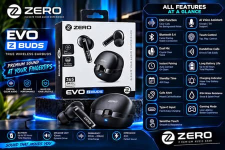 ZERO EVO Z Buds – Premium Wireless Earbuds | Bluetooth 5.4