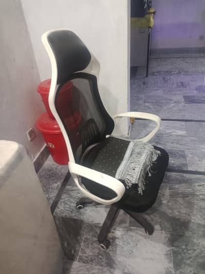 Revolving Mesh Office Computer Chair with Headrest – Good Condition