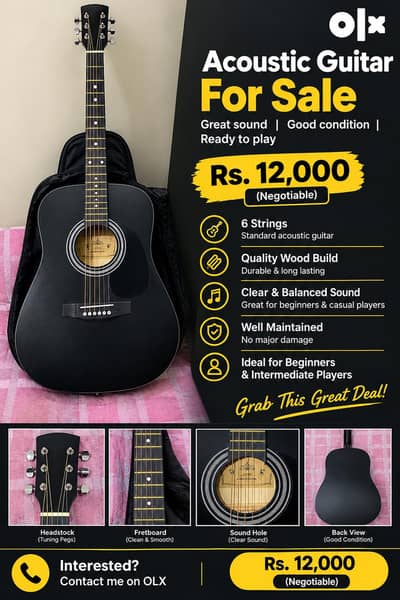 Acoustic Guitar For Sale