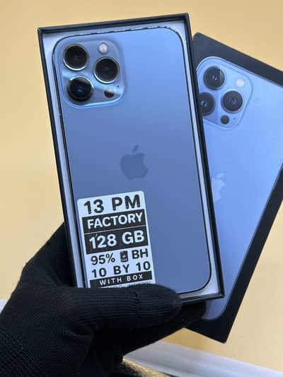 Apple iPhone 13 Pro Max 128 GB factory unlock Non PTA 95% BH with Box