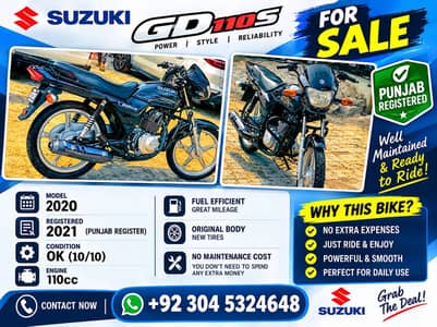  SUZUKI GD 110S FOR SALE 